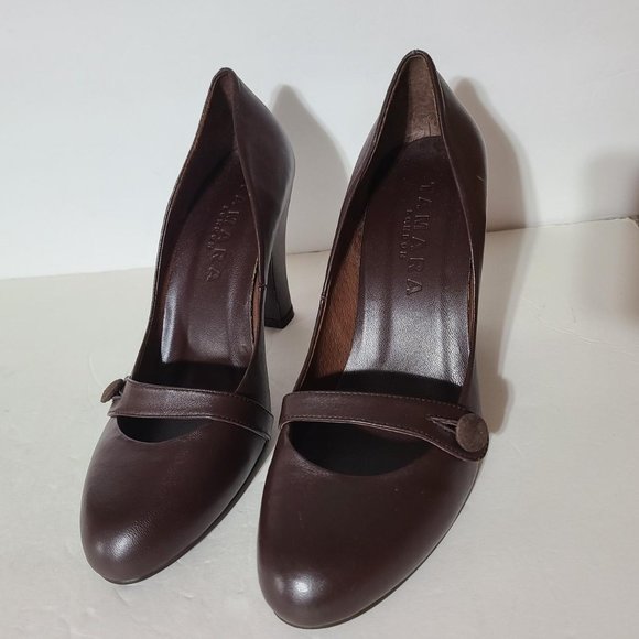Tamara London Women Shoes Slip On Mary Janes Brown Size 40/9 - Picture 3 of 4